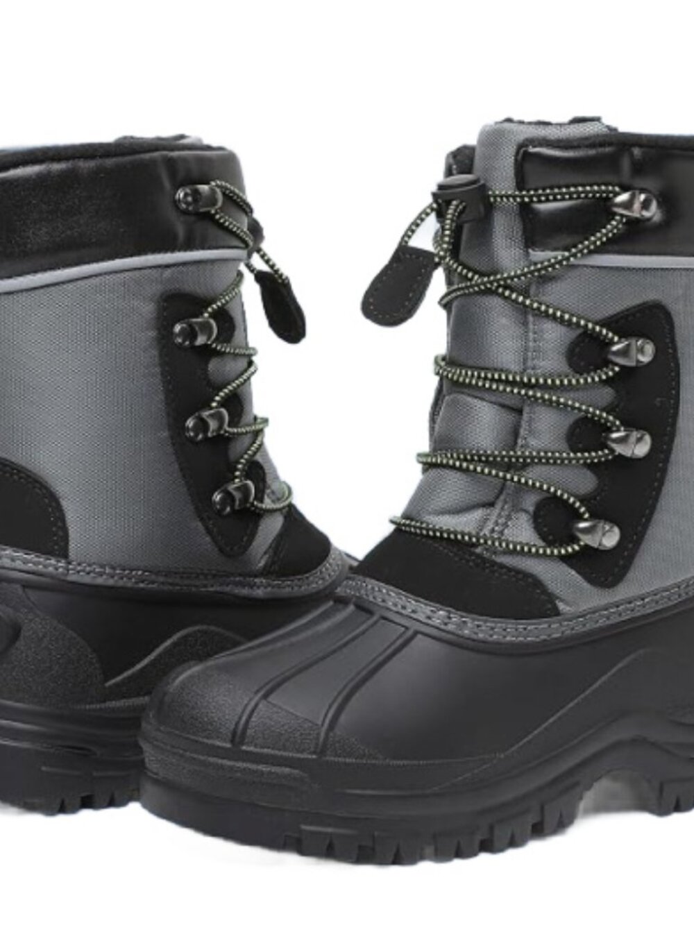 Kids Gray and Black Snow Boots